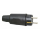 KOPP 16A 230V Black Rubber Plug