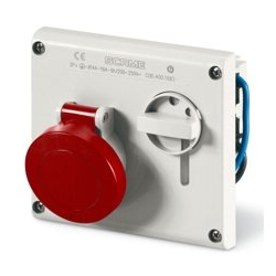 SCAME Omnia IP44 Recessed Lockable Socket