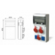 SCAME Block Panel with Plug Sockets
