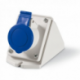 SCAME Eureka IP44 Wall-Mounted Corner Socket
