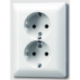JUNG Grounded Double Socket Outlet