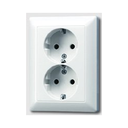 JUNG Grounded Double Socket Outlet