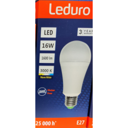 Lempa LED 16W 3000K 220-240V A65 E27 21216 Leduro