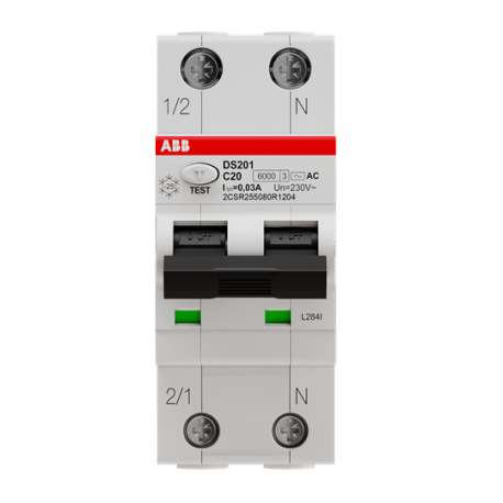 ABB DS201AC RCCB with Overcurrent Protection