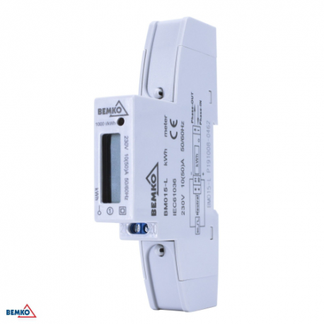 BEMKO BM015-L 10-(50)A Vienfazis skaitiklis BEMKO BM015-L 10-(50)A Vienfazis skaitiklis