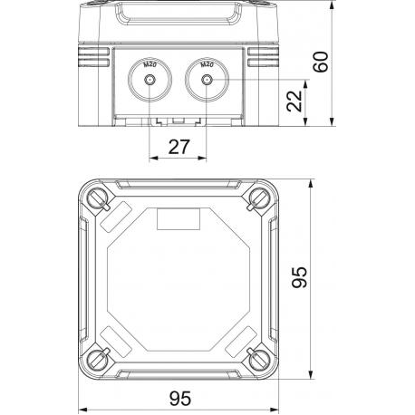 OBO BETTERMANN Junction box X with cable gland