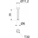 OBO MMS-plus P 6x35 round head tie, with pan head