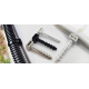 BALTPLAST Cable tie holder grey/black 6x40mm 100pcs