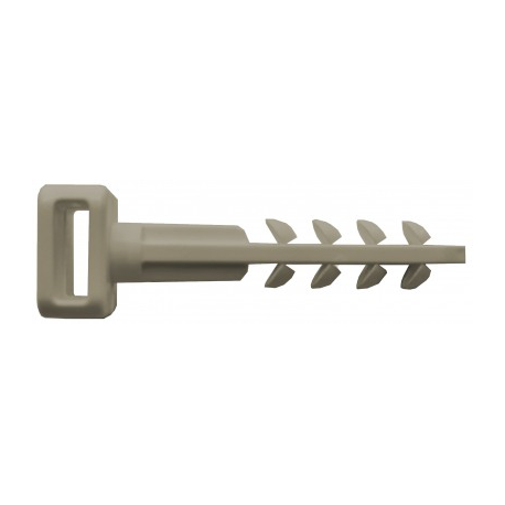 BALTPLAST Cable tie holder grey/black 6x40mm 100pcs