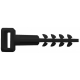 BALTPLAST Cable tie holder grey/black 6x40mm 100pcs