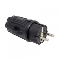 VEXEN PR250BL PRO rubber socket with cover 2P+E 16A 250V IP54