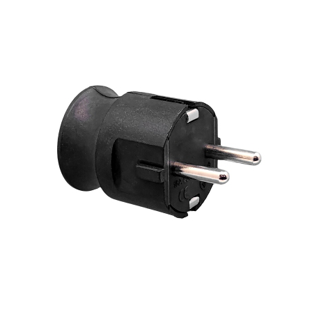 VEXEN VX1101B Earthed, black plug with straight wire entry VEXEN VX1101B Earthed, black plug with straight wire entry