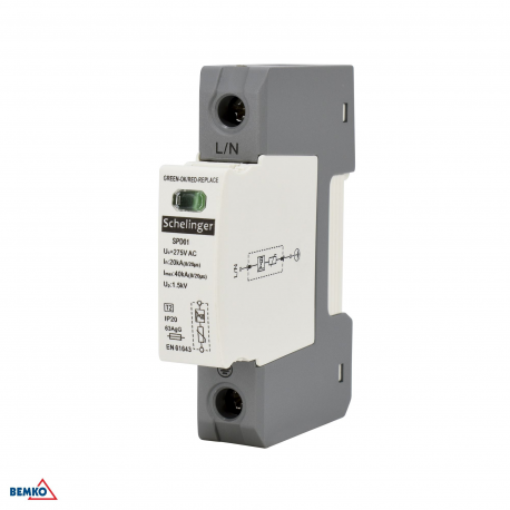 SCHELINGER SPD01 1P 20kA T2 (C) Surge Arrester