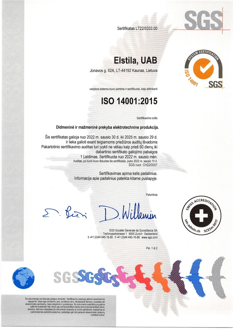 ISO 14001 sertifikatas