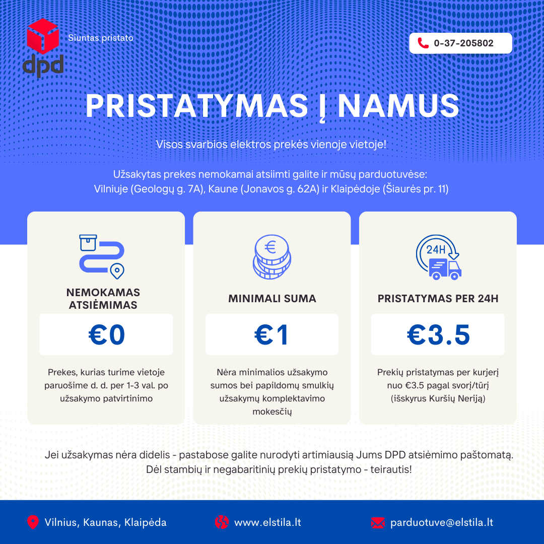 Elstila prekių pristatymas ir atsiėmimas