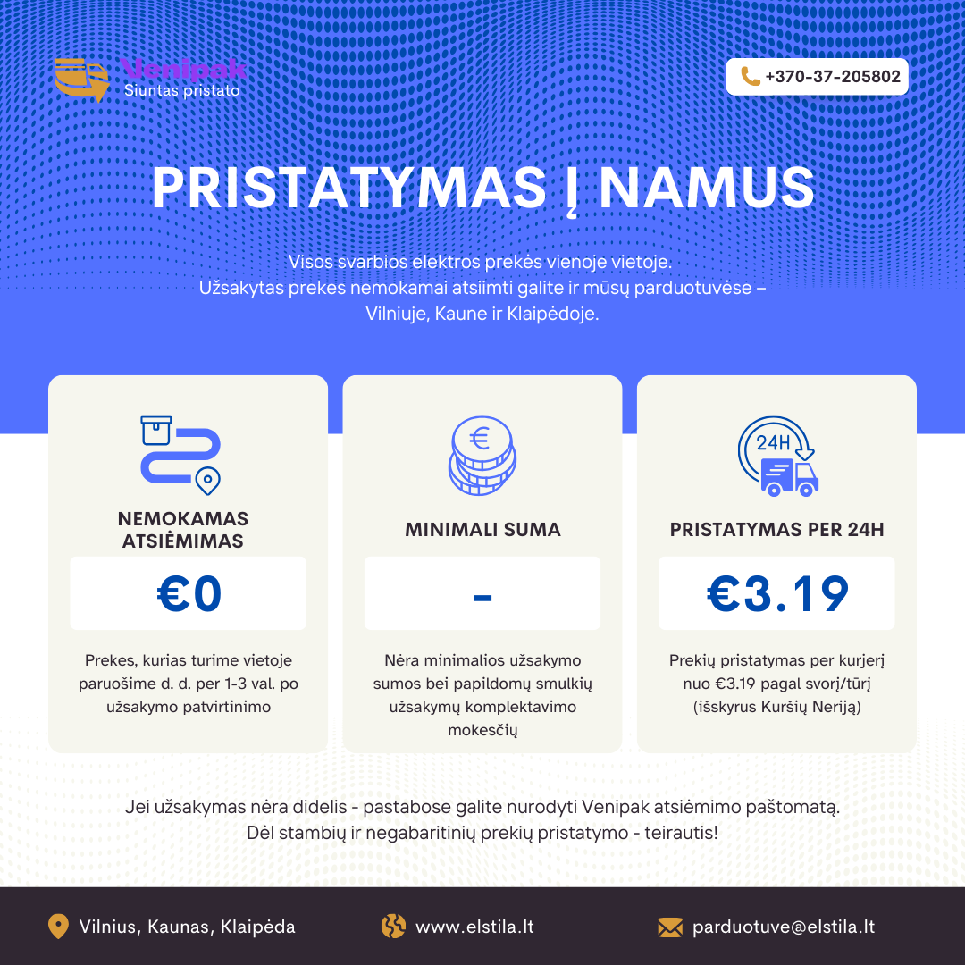 Elstila prekių pristatymas ir atsiėmimas