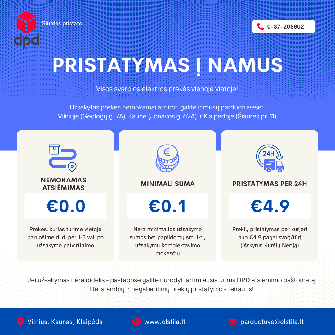 Elstila prekių pristatymas ir atsiėmimas